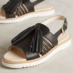 Black Tassel Sandals by Veracruz (Size 7 | NWOT)